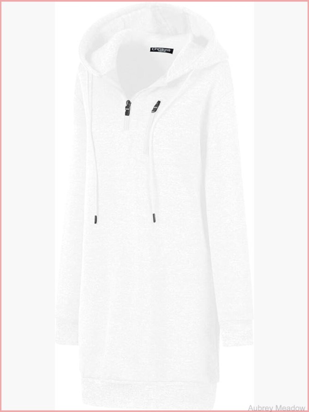 Plus Size Zip Up Hoodie Long Tunic Fleece Jacket Oversized